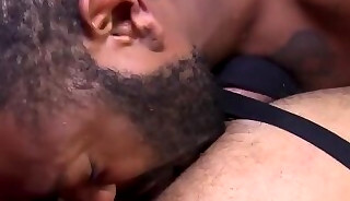 Inked homo barebacked after choking on sturdy BBC