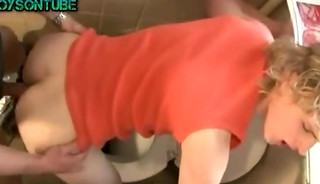 Campus twinks fuck and cumfacial in toilet