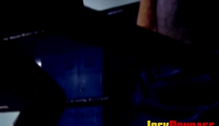 Inked hunk choked and dominated after losing the match