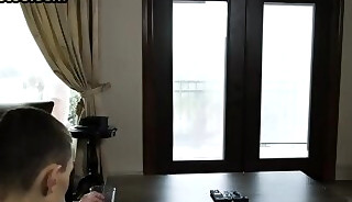 Taboo skinny twink rimmed n fucked in 3some by stepbrothers