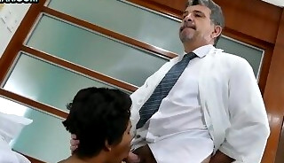 Petite Asian enema twink barebacked by doctor after exam