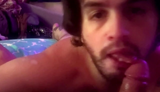 Sucking a thick sexy fit Latino cock