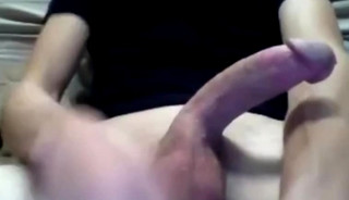 Big-cock twink shows off his circumcised mushroom head