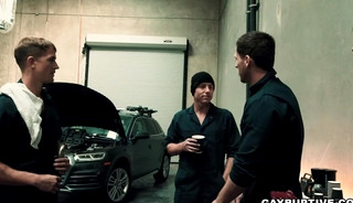 WOW! Car mechanic Brandon Anderson anal fucked!