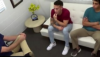 Therapy Dick - Two Male Friends Digging Each Other Assholes Infront Of Their Therapist