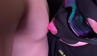 Hot Cute model getting nipple licked and sucked!🤤😼