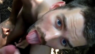 Cum Man sucks dick and eat cum