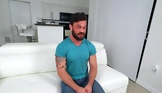 Horny interview with the hottie muscle boy