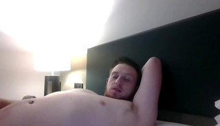 Str8 Guy Buzzed in Hotel Room Nuts in Own Mouth