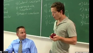 Sinful gay teacher gets nailed by gay student in classr