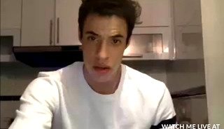 Boy masturbating to ejaculate in live