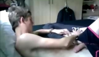 Boy Wakes Up With Hard Cock