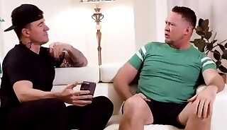 JJ Knight and Pierce Paris watching porn while masturbating