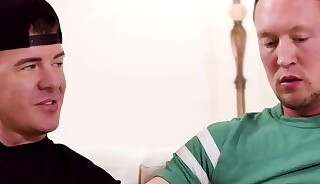 JJ Knight and Pierce Paris watching porn while masturbating