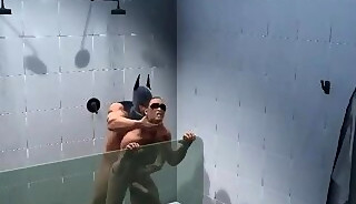 ROBIN GETS FUCKED HARD ANALLY IN THE SHOWER BY BATMAN