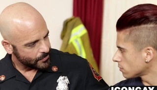 Armond Rizzo gets banged by bald big dick DILF Adam Russo