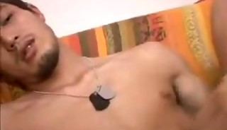 Oriental Jock gets rimmed and milked