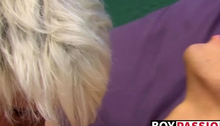 Young gays analfuck hardcore after long sloppy oral foreplay