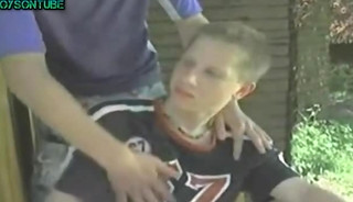Soccer twinks outside the house suck bareback fuck jerk and cum