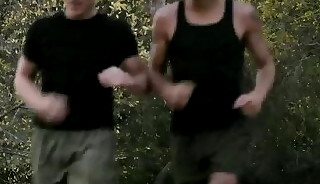 Elliot Finn and Justin Matthews fuck at the camp