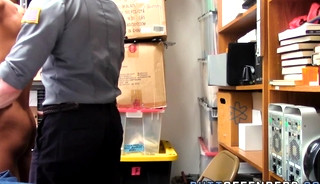 Muscled asian shoplifter gets barebacked