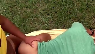 Naughty Asian jock hardcore fucking his twink on the grass