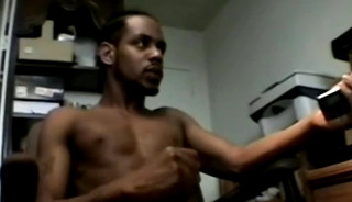 Homo Thug Jerks Off His Big Fat Dick