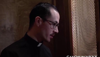 Religious twink barebacked after giving daddy wet blowjob