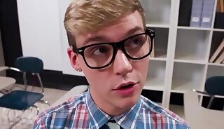 Twink Geek Gangbanged In All Of His Holes by Football Team!