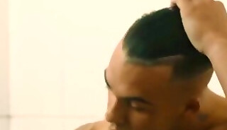 Bodybuilder Thinking about Himself and getting off