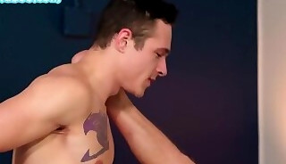 Stepbrother bottom taboo barebacked by inked top stud