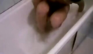 Adorable boy on cam after bathing in bed masturbates and cums