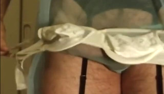Belted Pad or Bra in my see-thru panties - Hmm? Crossdresser