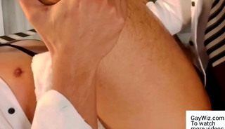 The muscle hunk teacher allowed his student to suck his big cock - Full movie