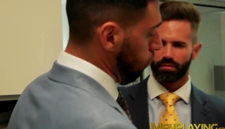 Suit sex with two executive branch directors in real office