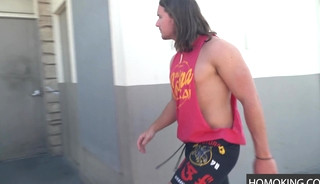 Dan Saxon and Dick Dawson are getting a blowjob from Dakota Payne