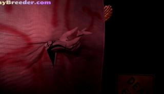 Ripped ebony stud takes jizz raw barebacked from behind