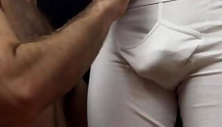 Dickblowing stepson barebacked by otter from behind