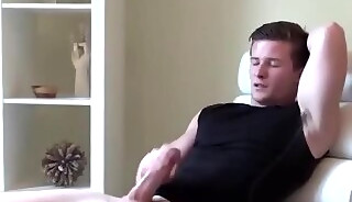 Hot Hung Jock Jacks Off for the Camera