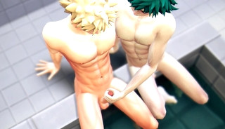 Hero's Bath Time - Midoriya x Bakugo - My Hero Academia - 3D Animation The Sims 4