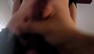 Tall twink gets cock jerked