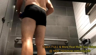 Spy men in GYM toilet