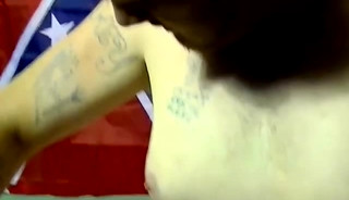 Smoking amateur jerks off while receiving balls treatment