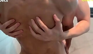 Play his pecs with Ice🧊, make him shiver and watch the water drips fall down his marked abs