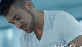 Black youngster rimmed and ass fucked by big cocked masseur