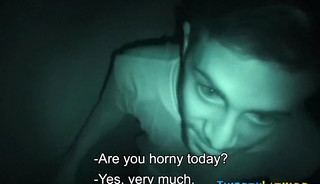 Latino sucks in pov threeway and gets tugged